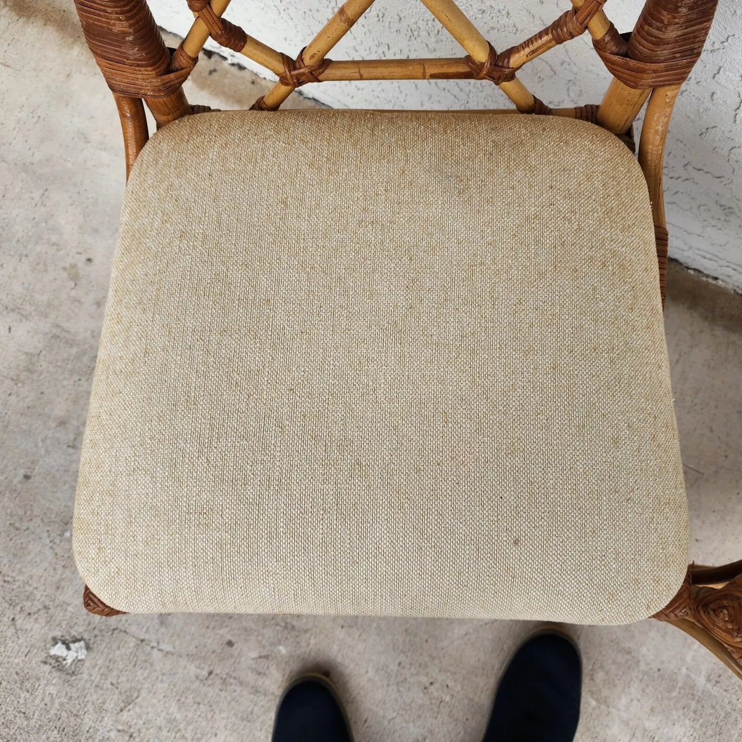 English Bamboo Chairs Rattan 1970's Pair