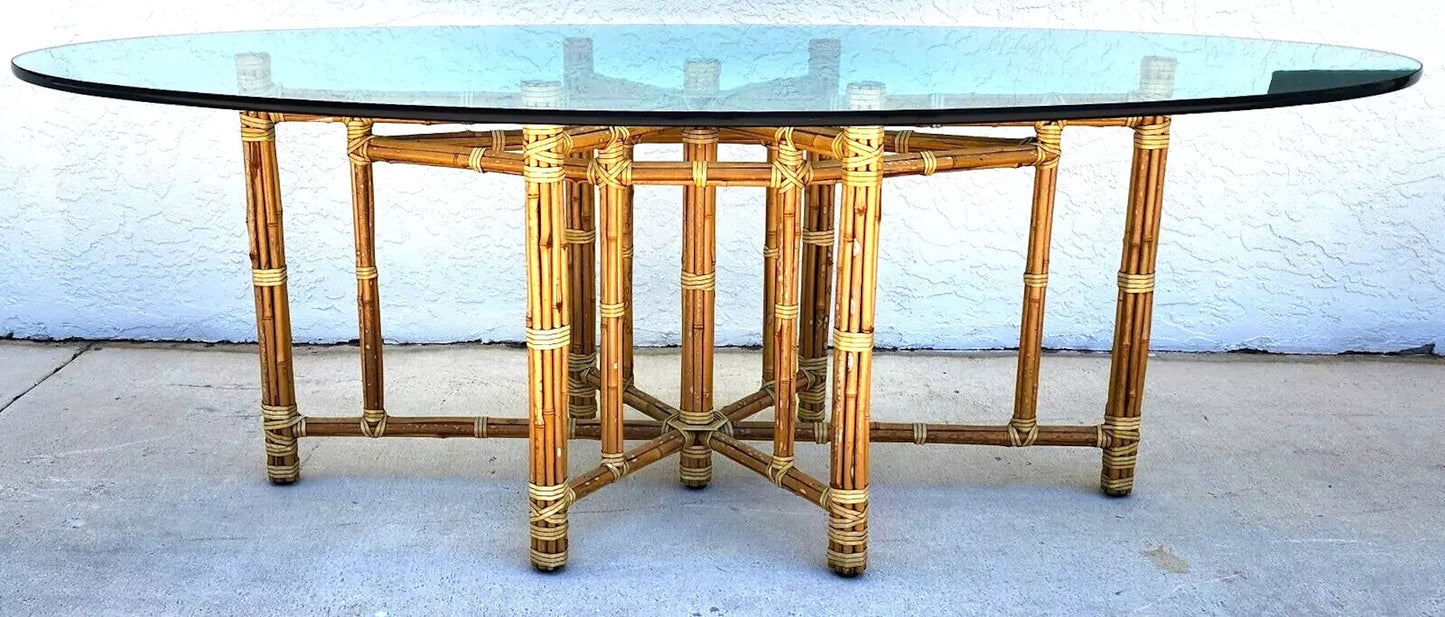 McGuire Bamboo Dining Table Oval