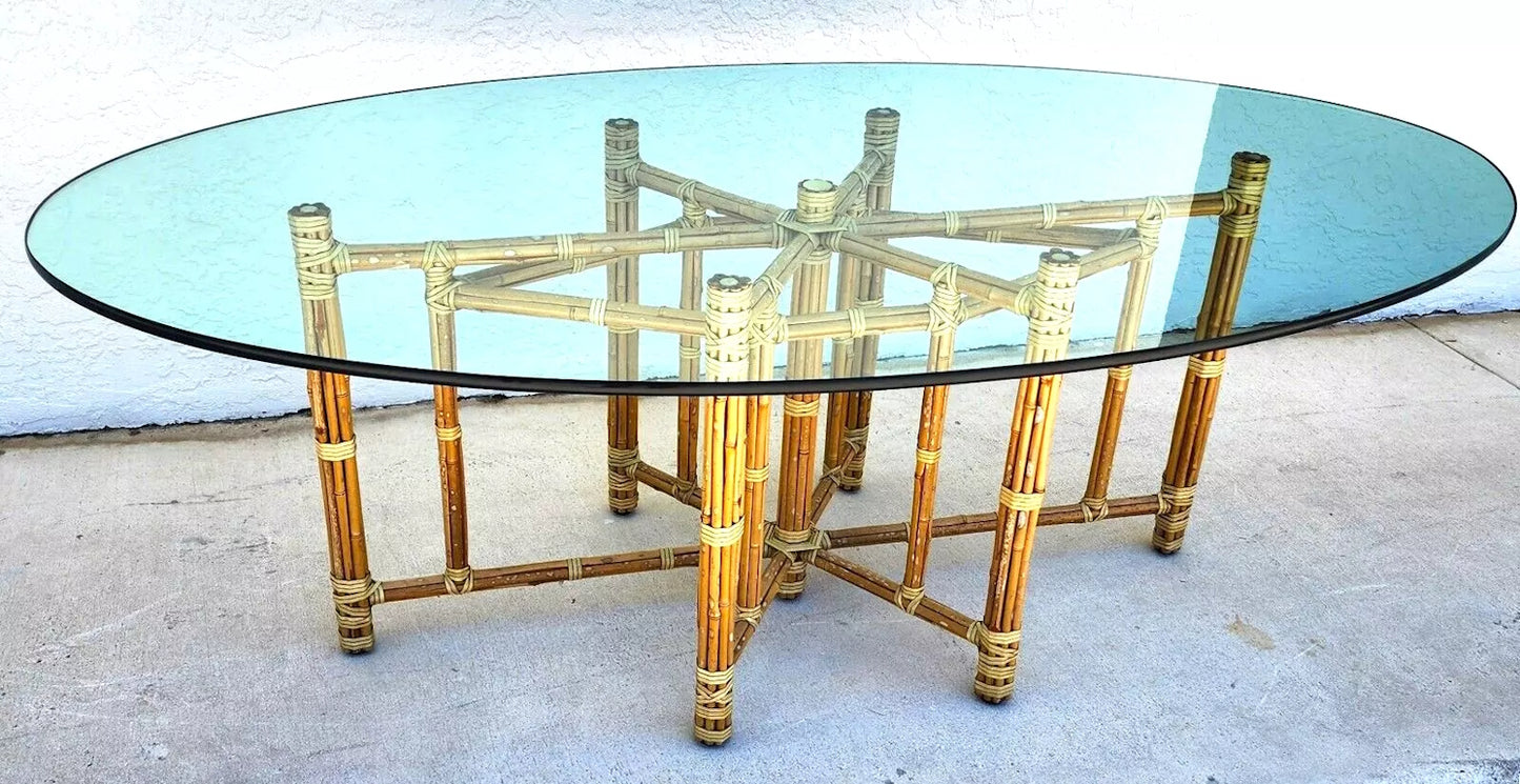 McGuire Bamboo Dining Table Oval