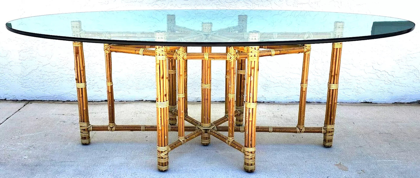 McGuire Bamboo Dining Table Oval