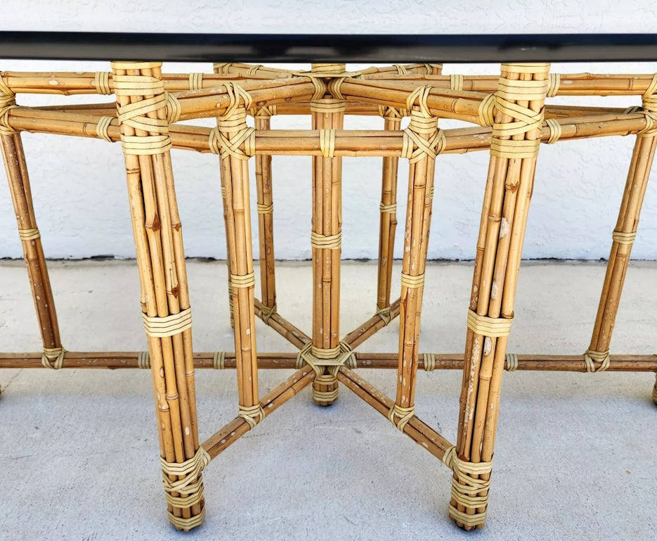 McGuire Bamboo Dining Table Oval