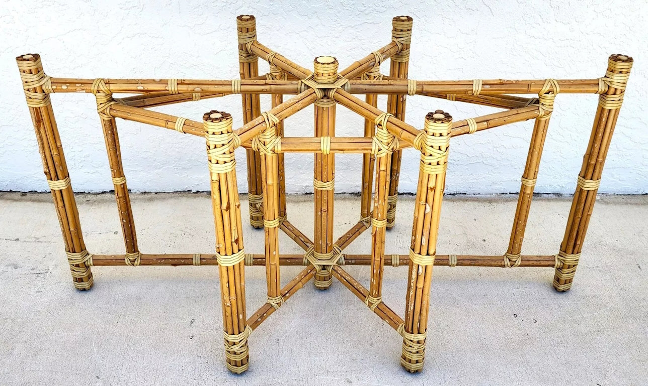 McGuire Bamboo Dining Table Oval