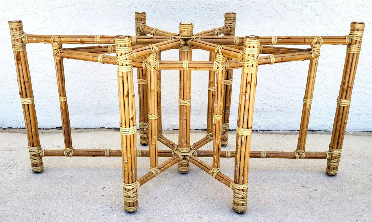 McGuire Bamboo Dining Table Oval