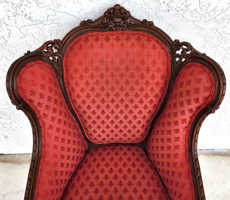 Antique French Chair Bergere Walnut