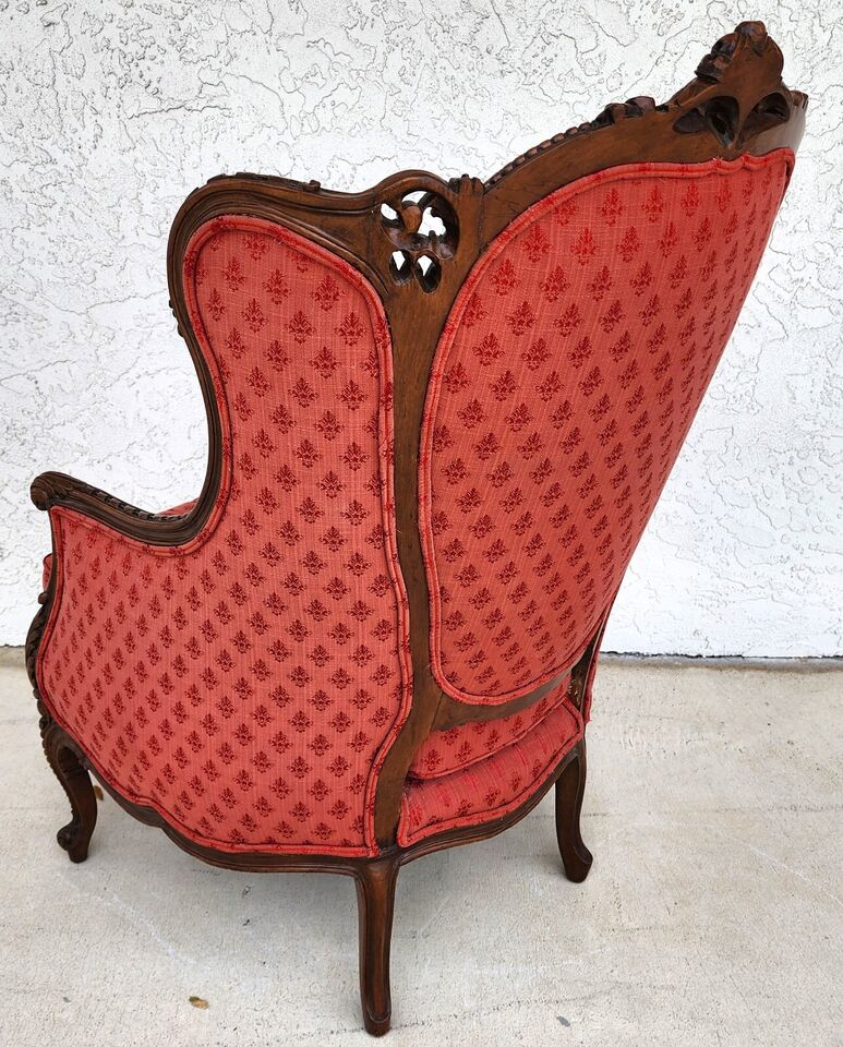 Antique French Chair Bergere Walnut