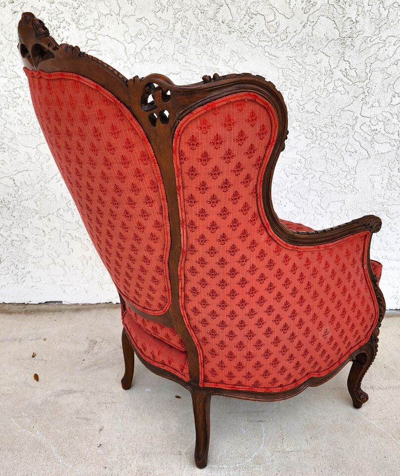 Antique French Chair Bergere Walnut