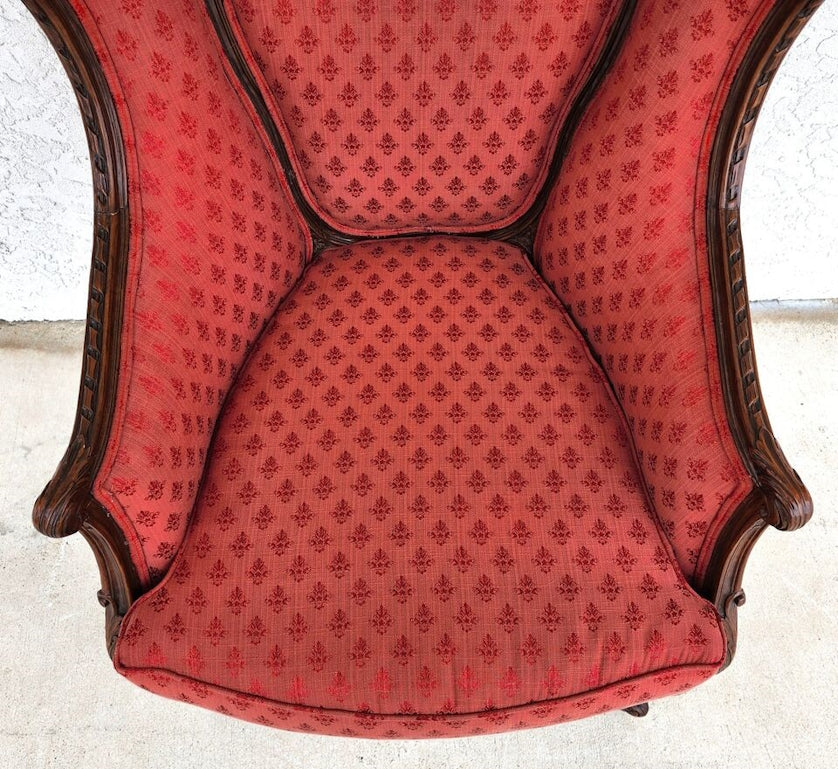 Antique French Chair Bergere Walnut