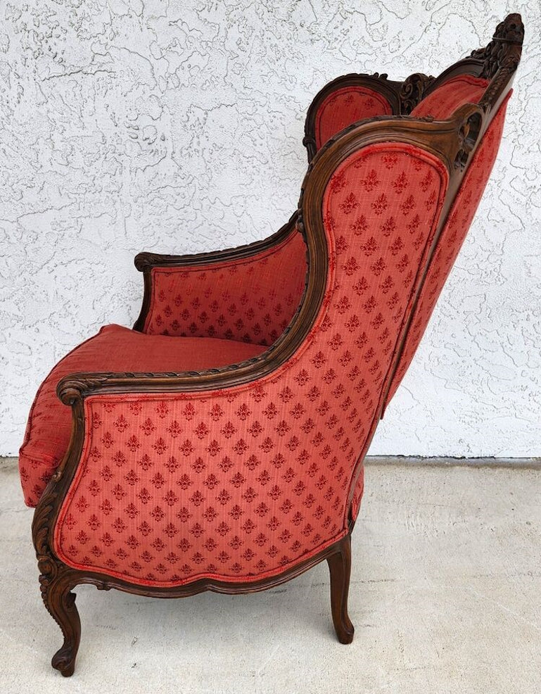 Antique French Chair Bergere Walnut