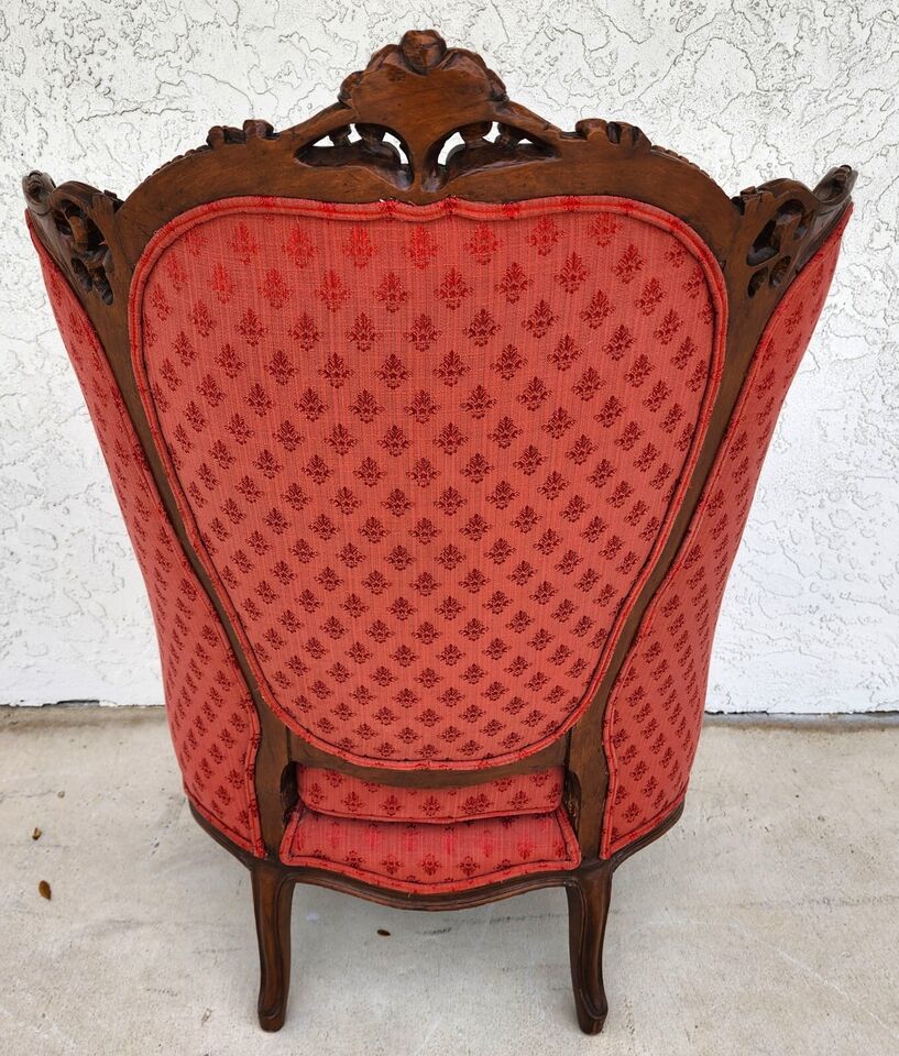 Antique French Chair Bergere Walnut