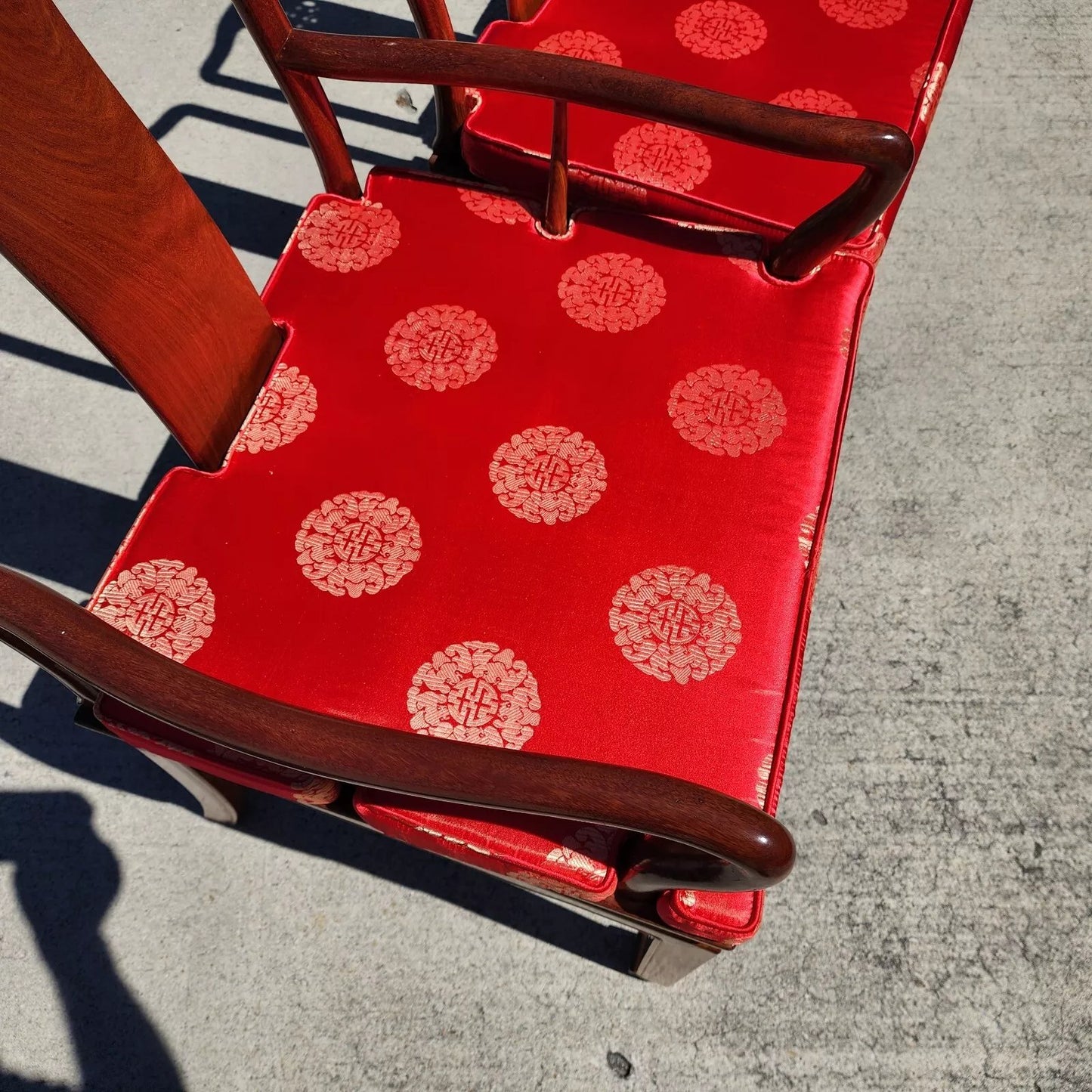 Rosewood Dining Chairs 1960s Asian Ming Chinoiserie