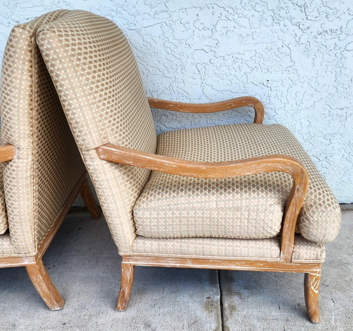 Century Furniture French Country Lounge Chairs Pair
