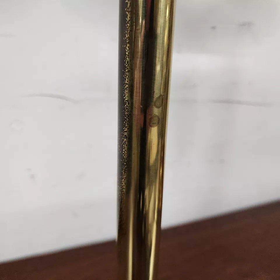 Chapman Brass Candlestick Table Lamps Pair 1987