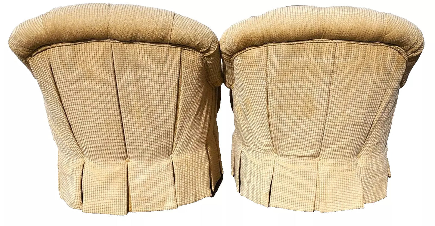 CENTURY Furniture Club Chairs English Oversized Pair