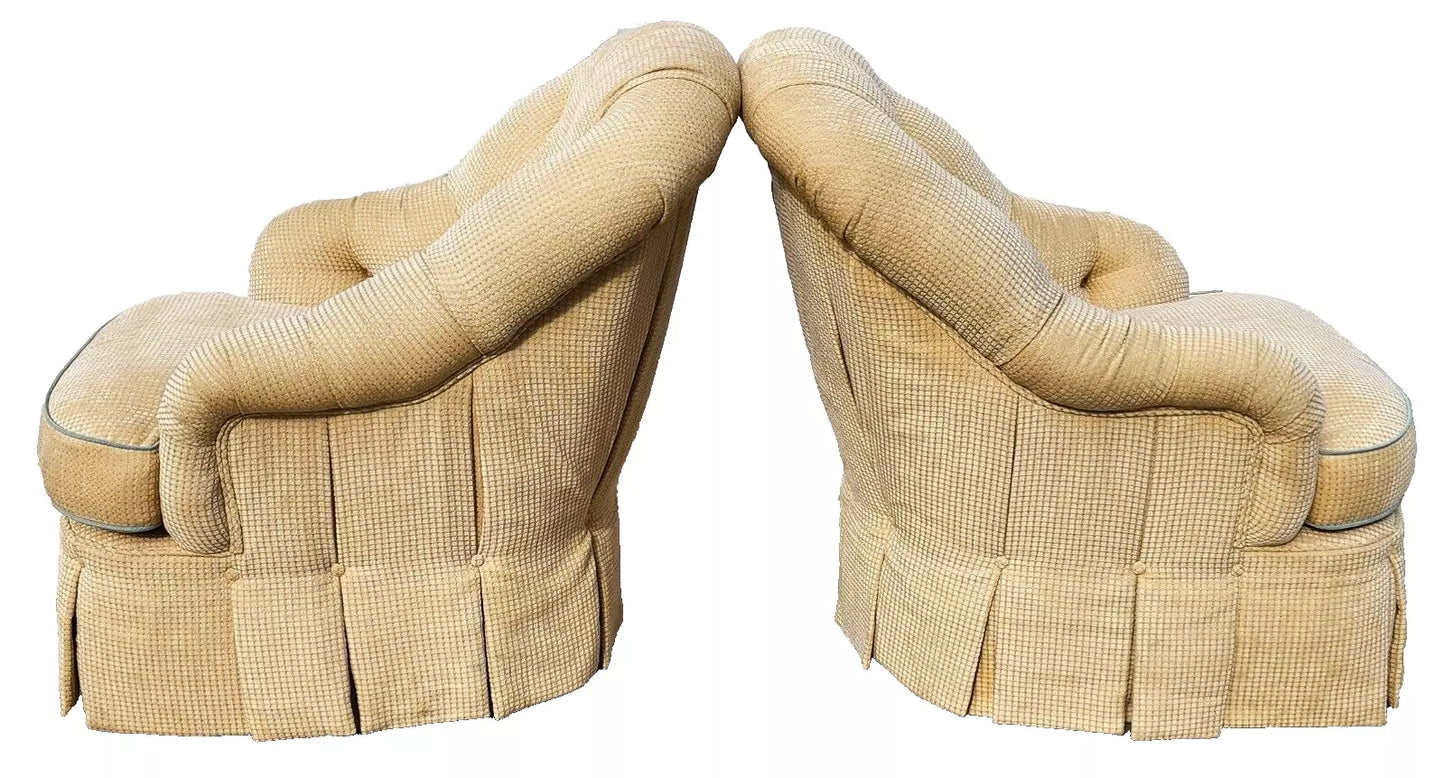 CENTURY Furniture Club Chairs English Oversized Pair