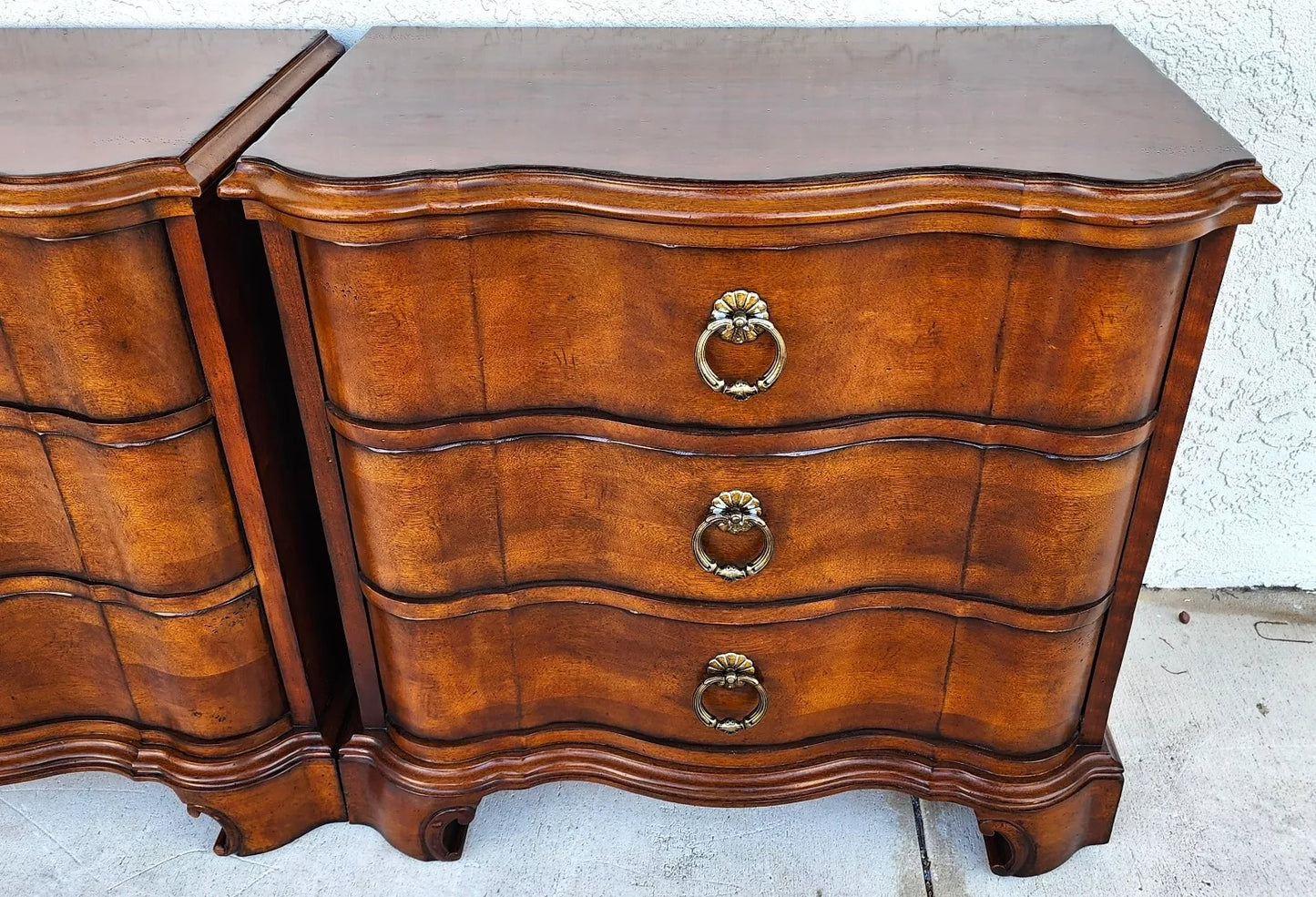 Pair Italian Bedside Chests Nightstands by CENTURY FURNITURE