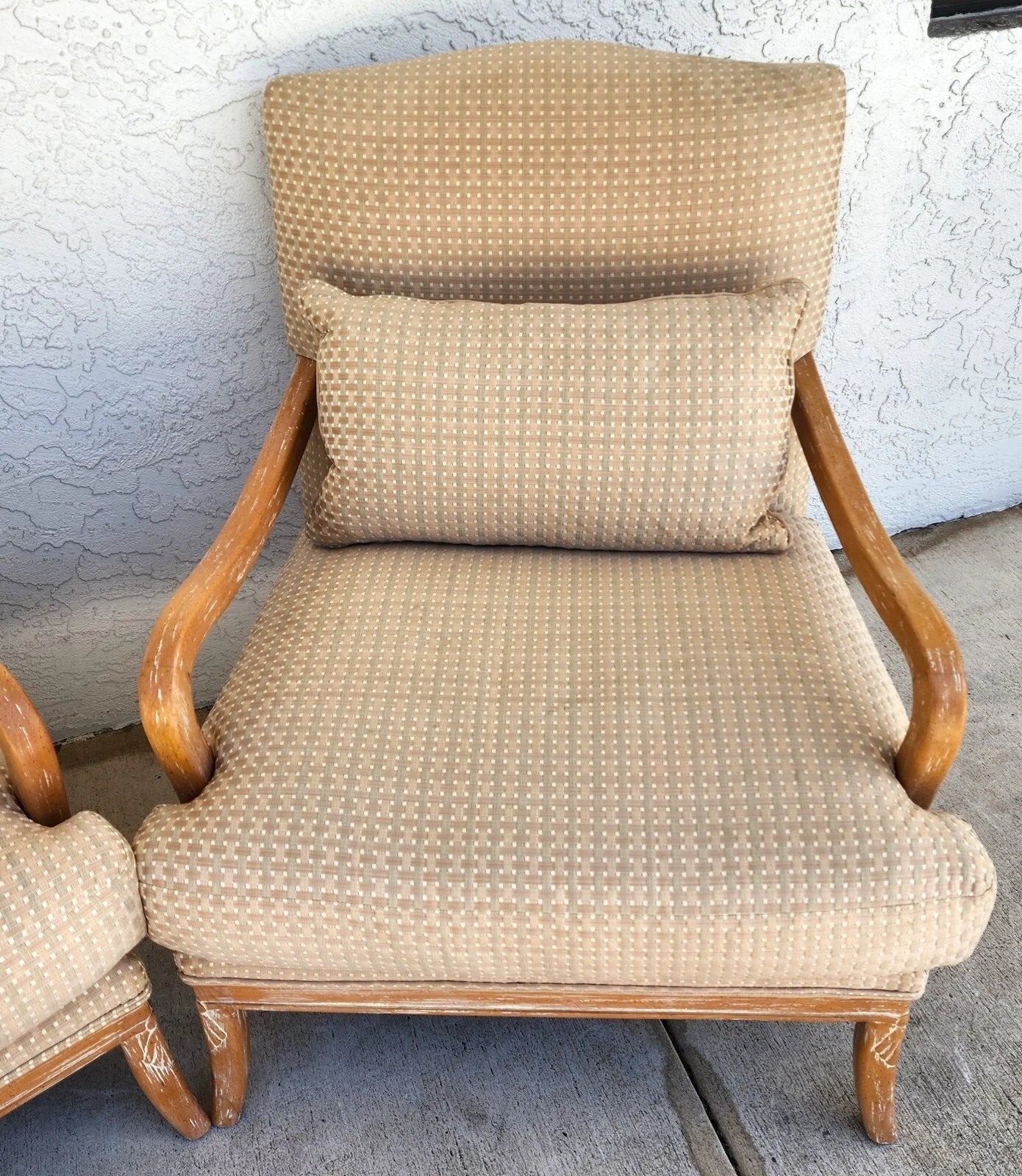 Century Furniture French Country Lounge Chairs Pair