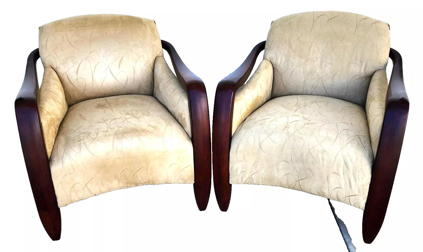 MCM Club Chairs Art Deco A Pair