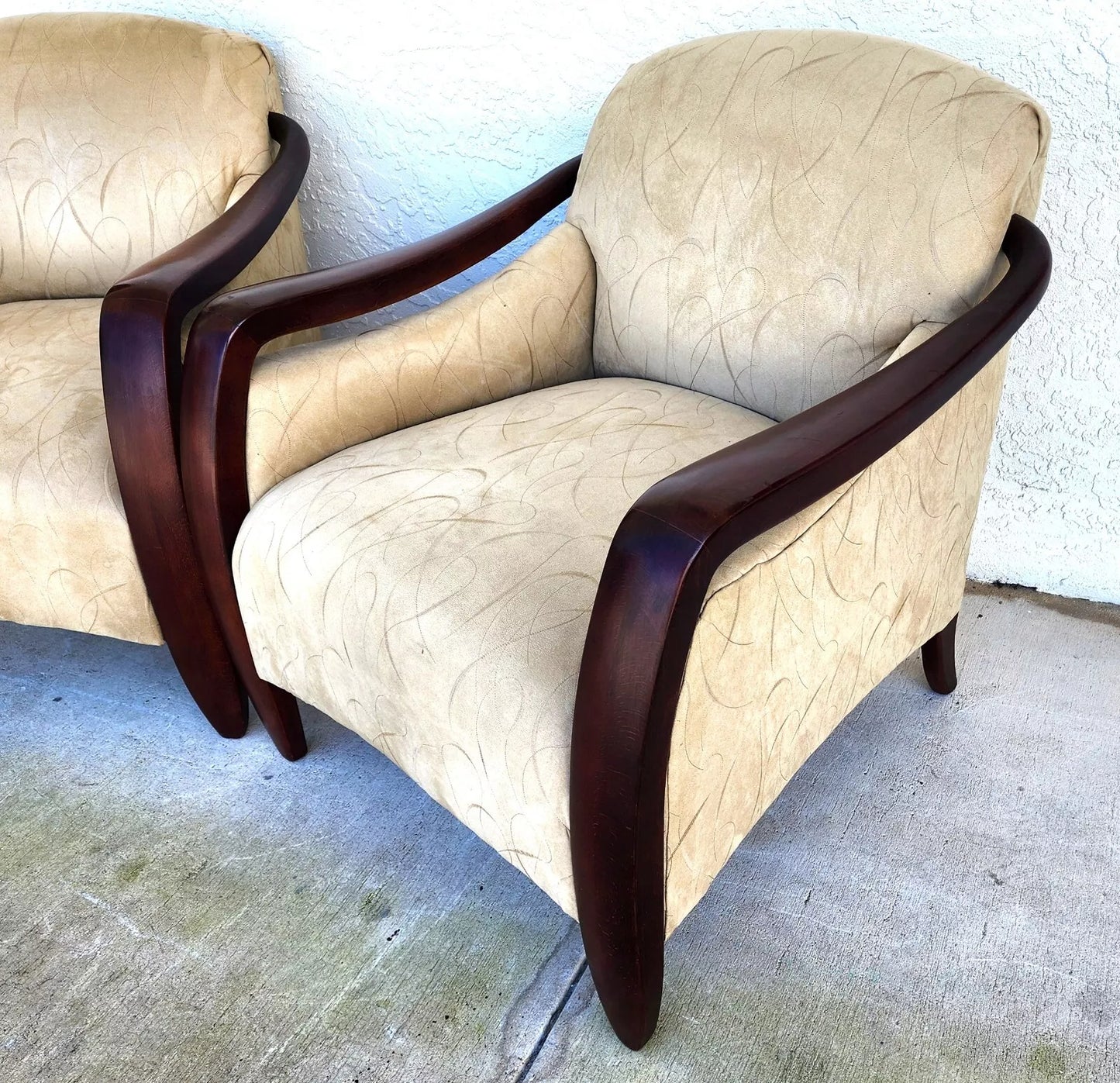 MCM Club Chairs Art Deco A Pair