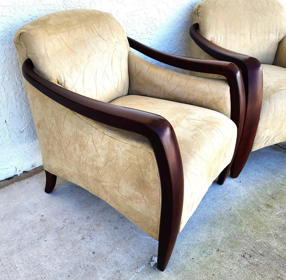 MCM Club Chairs Art Deco A Pair