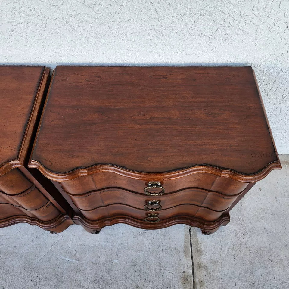 Pair Italian Bedside Chests Nightstands by CENTURY FURNITURE