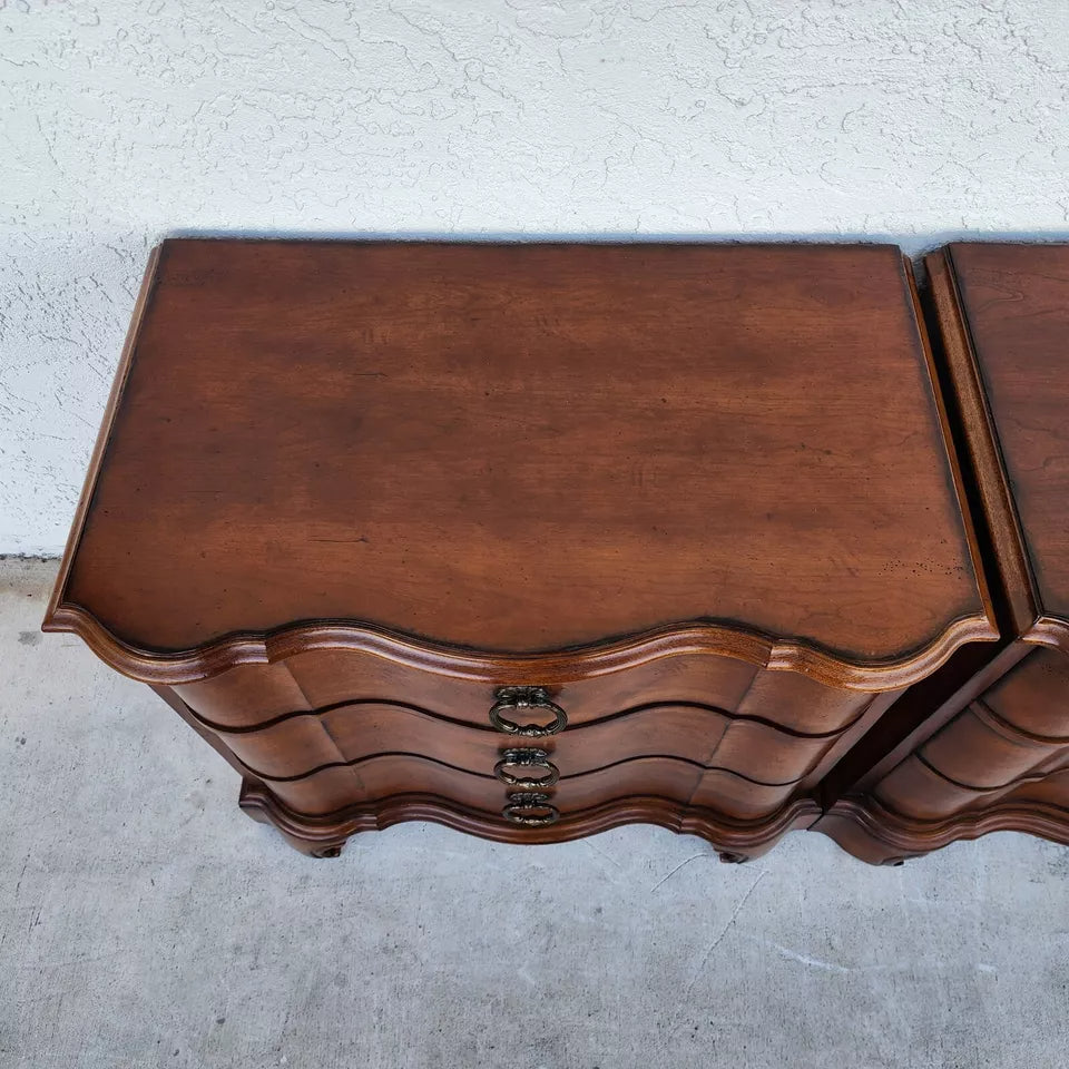 Pair Italian Bedside Chests Nightstands by CENTURY FURNITURE