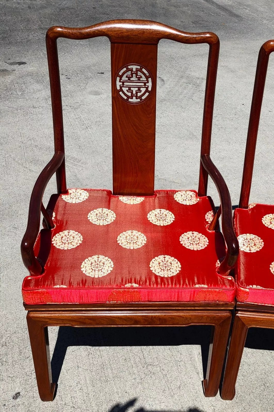 Rosewood Dining Chairs 1960s Asian Ming Chinoiserie