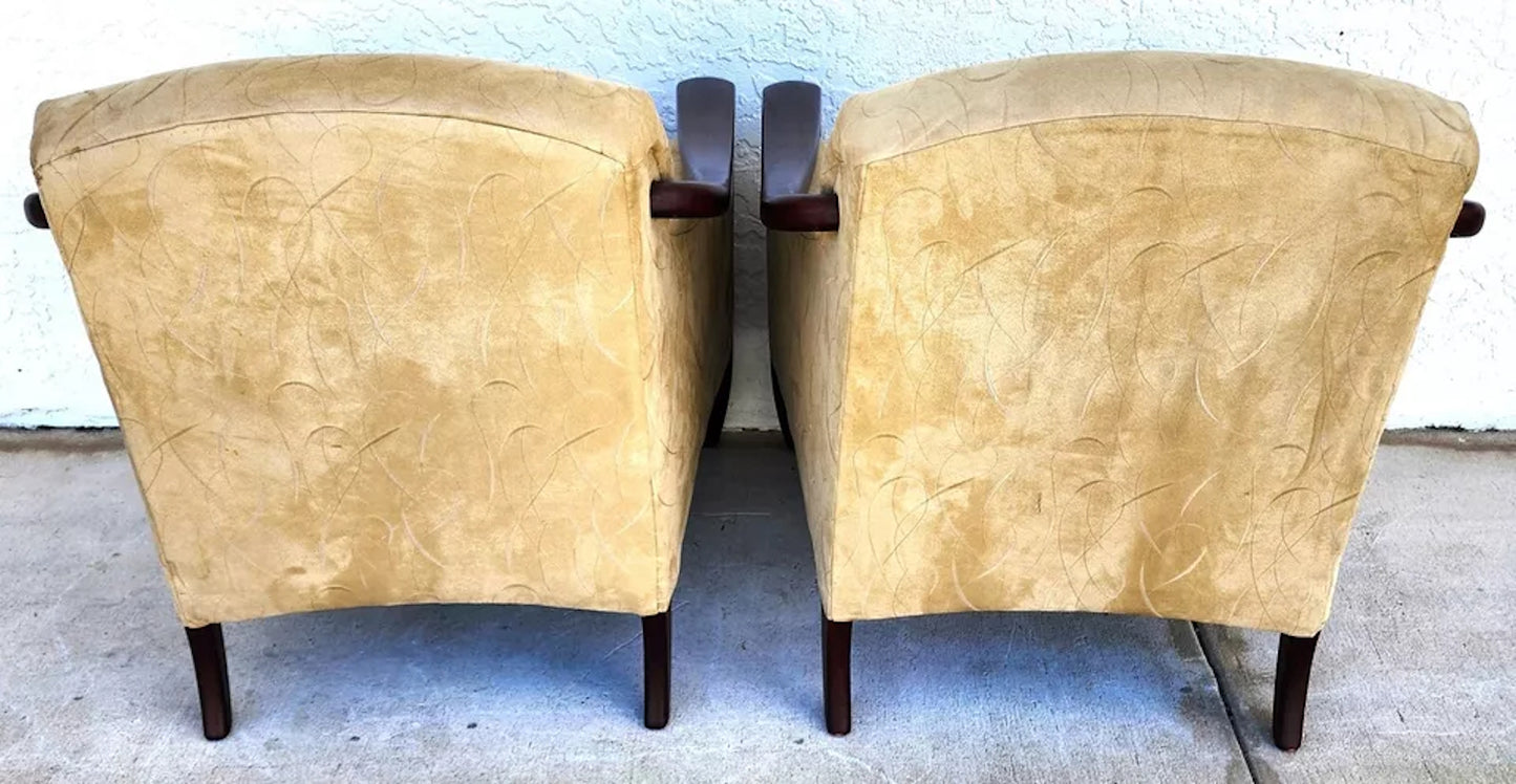 MCM Club Chairs Art Deco A Pair