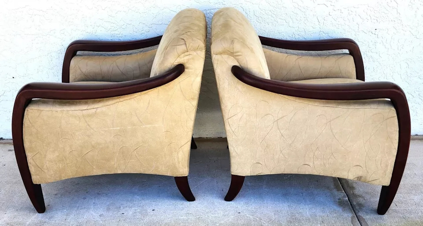 MCM Club Chairs Art Deco A Pair
