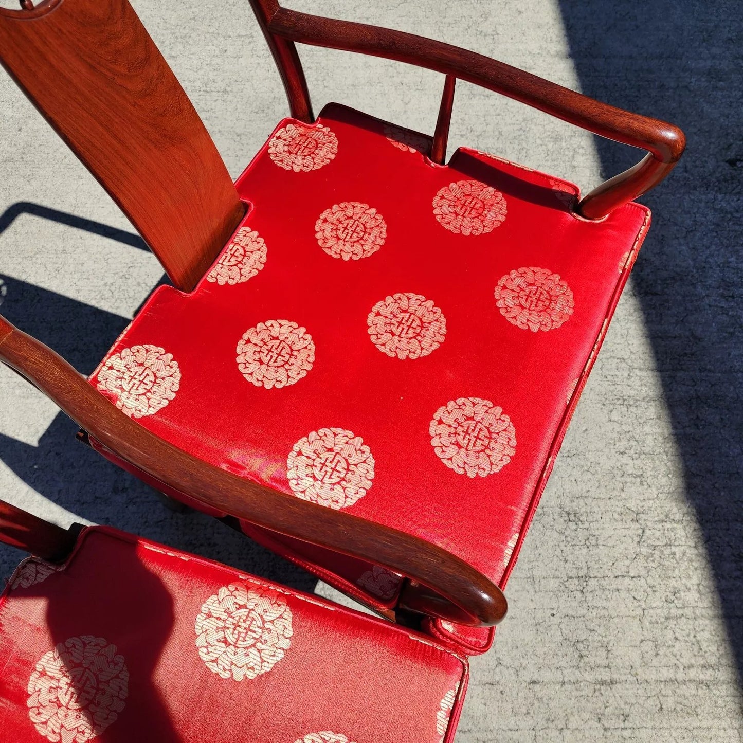 Rosewood Dining Chairs 1960s Asian Ming Chinoiserie