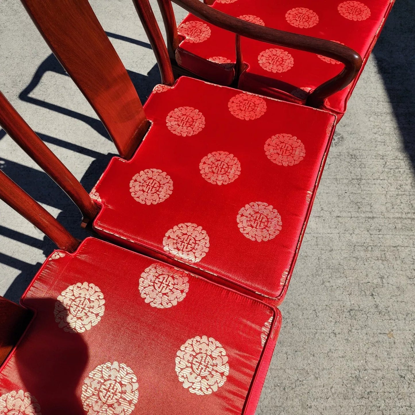 Rosewood Dining Chairs 1960s Asian Ming Chinoiserie