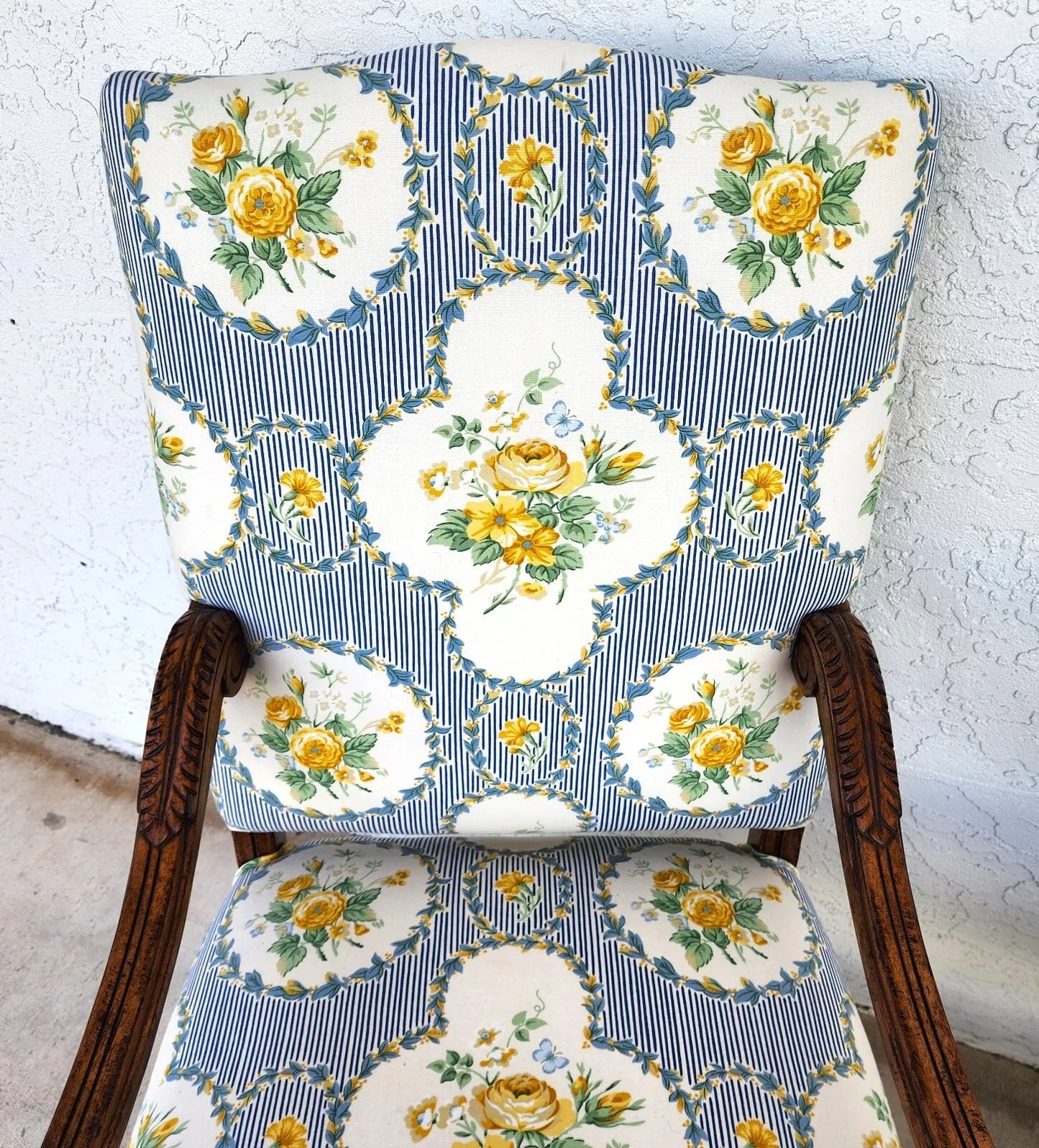 CENTURY FURNITURE Louis XIII Os de Mouton Armchairs a Pair