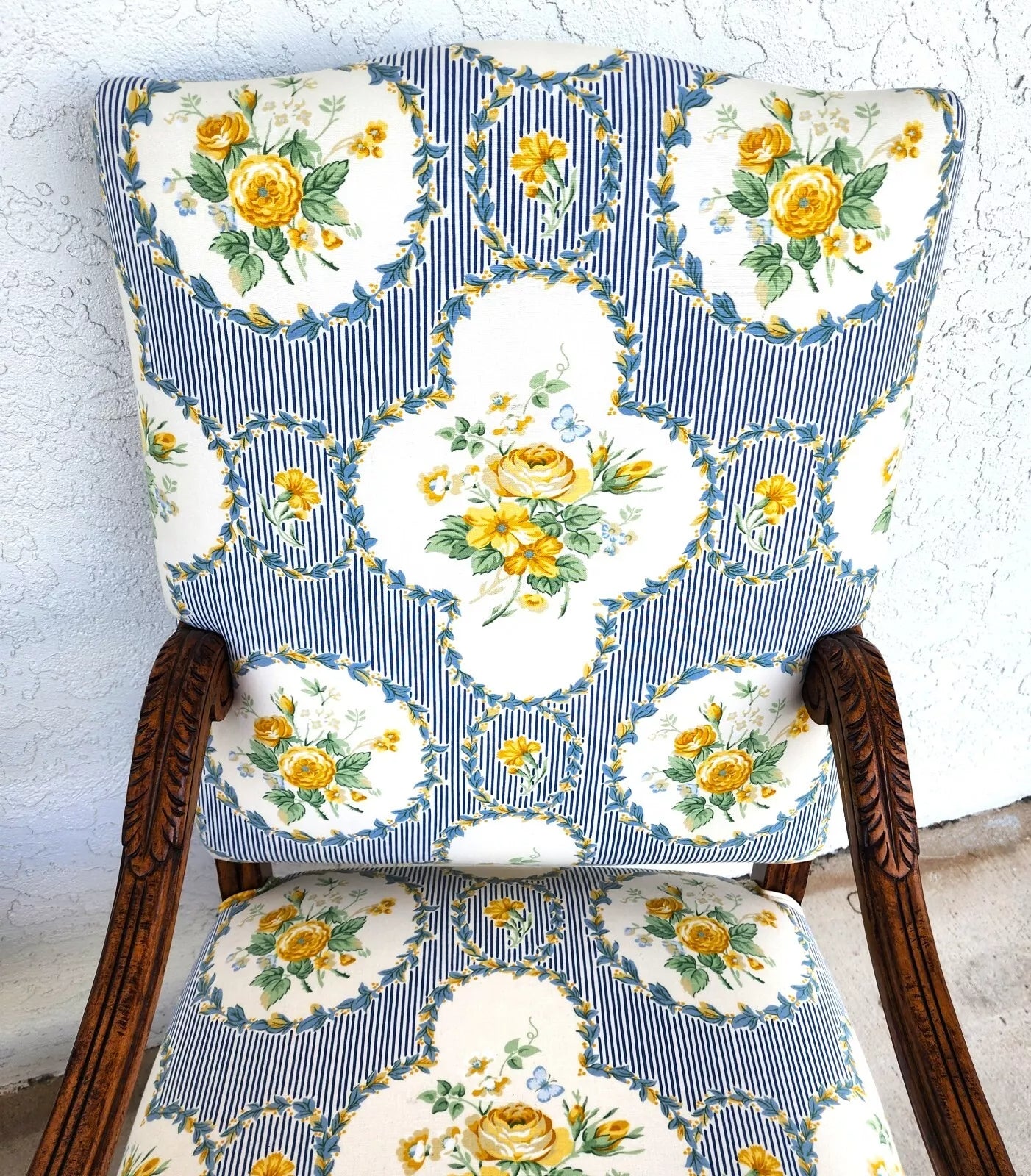 CENTURY FURNITURE Louis XIII Os de Mouton Armchairs a Pair