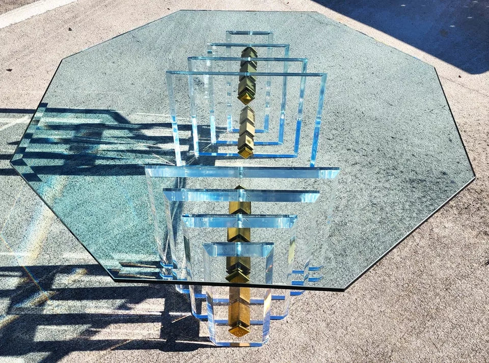 Charles Hollis Jones Lucite Coffee Table