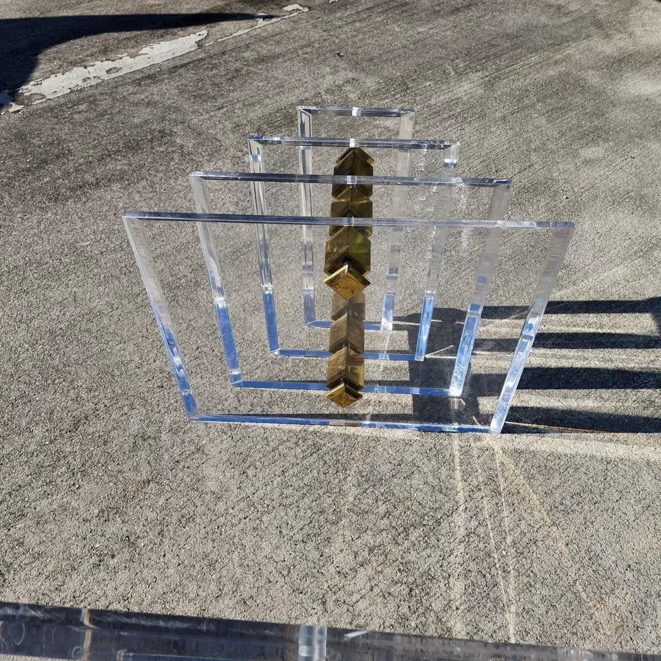 Charles Hollis Jones Lucite Coffee Table