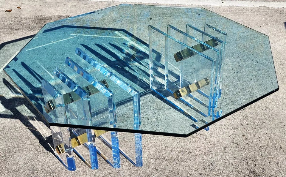 Charles Hollis Jones Lucite Coffee Table
