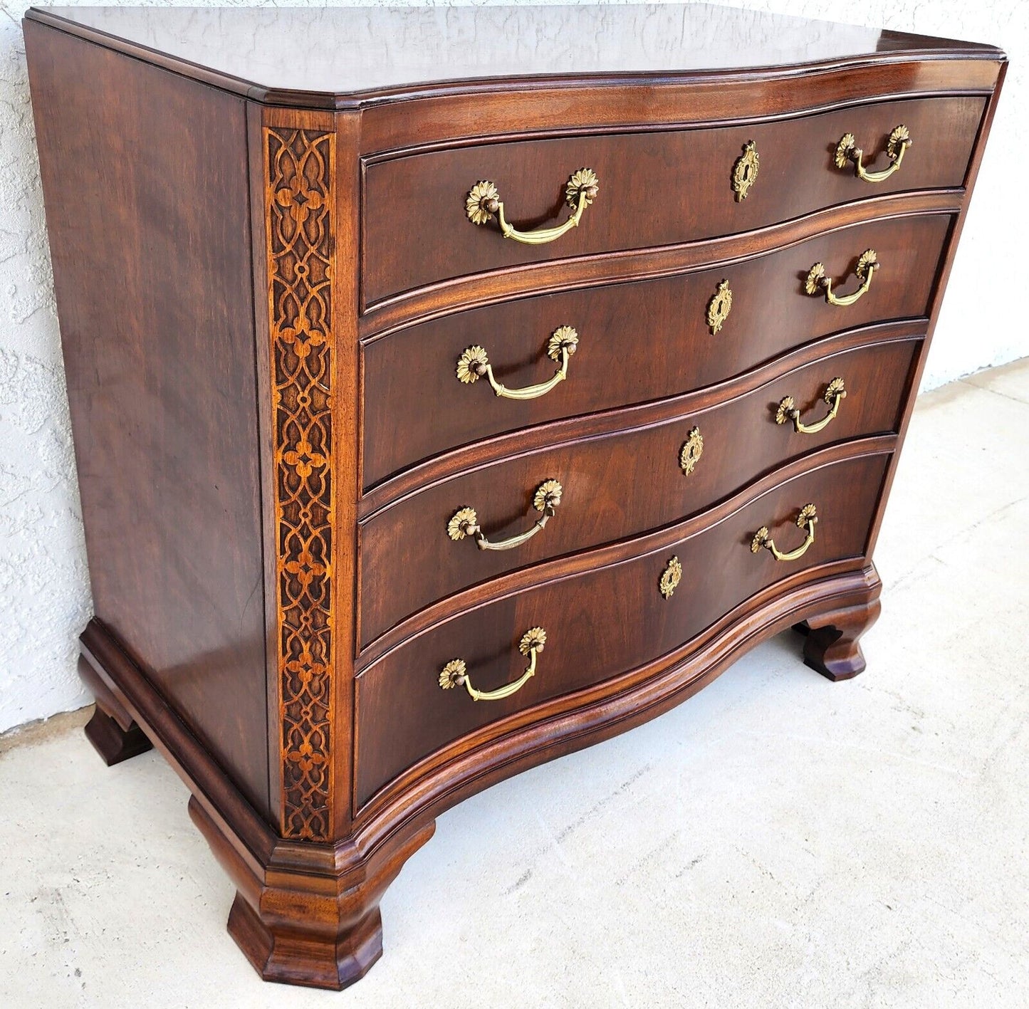 Chippendale Chest Of Drawers Style Mahogany Serpentine by White Furniture