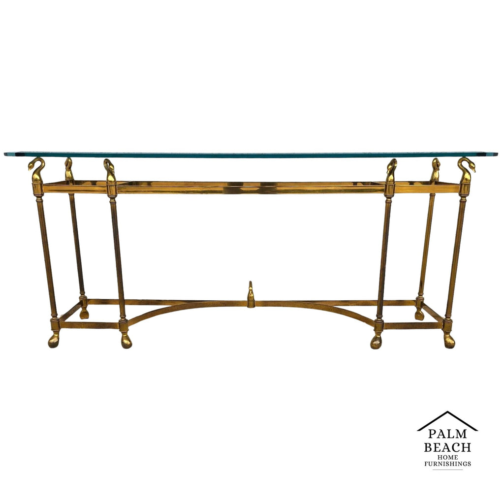 Maison Jansen LaBarge Style Swan Console Sofa Table