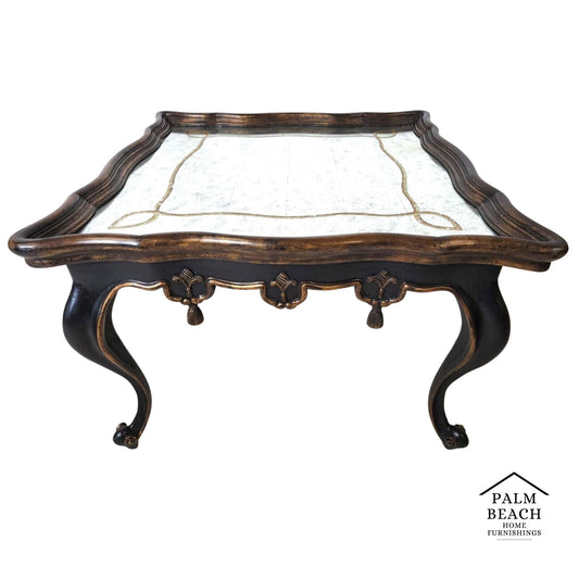 French Louis XVI Églomisé Mirror Top Coffee Table by JOHN RICHARD