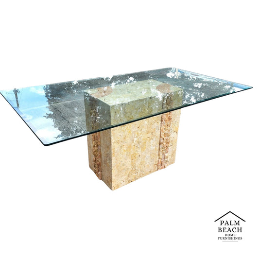Maitland Smith Style Tessellated Stone Dining Table