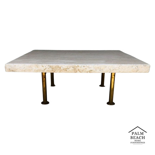 Italian Travertine Coffee Table by STONE INTERNATIONAL