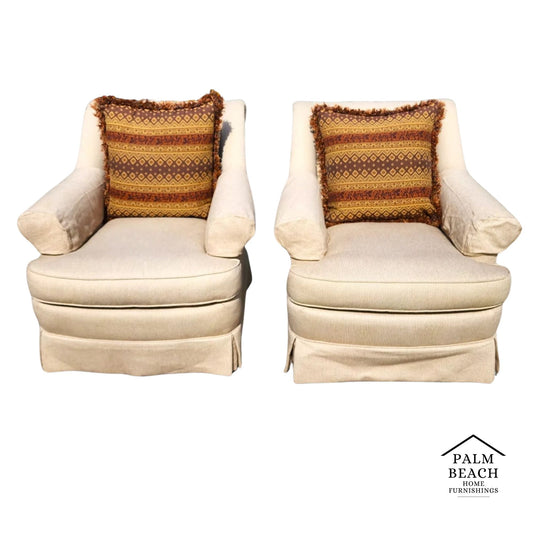 Robb & Stucky Lounge Armchairs Pair