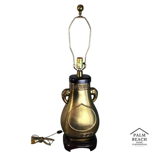 Paul Hanson Table Lamp Brass Elephants