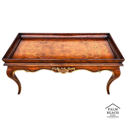 Lilian August for Drexel Coffee Table Venetian Inlayed Top