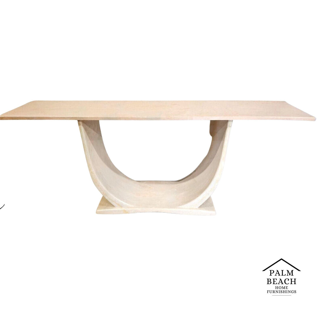 KARL SPRINGER Style Sculptural Polyresin Console Table