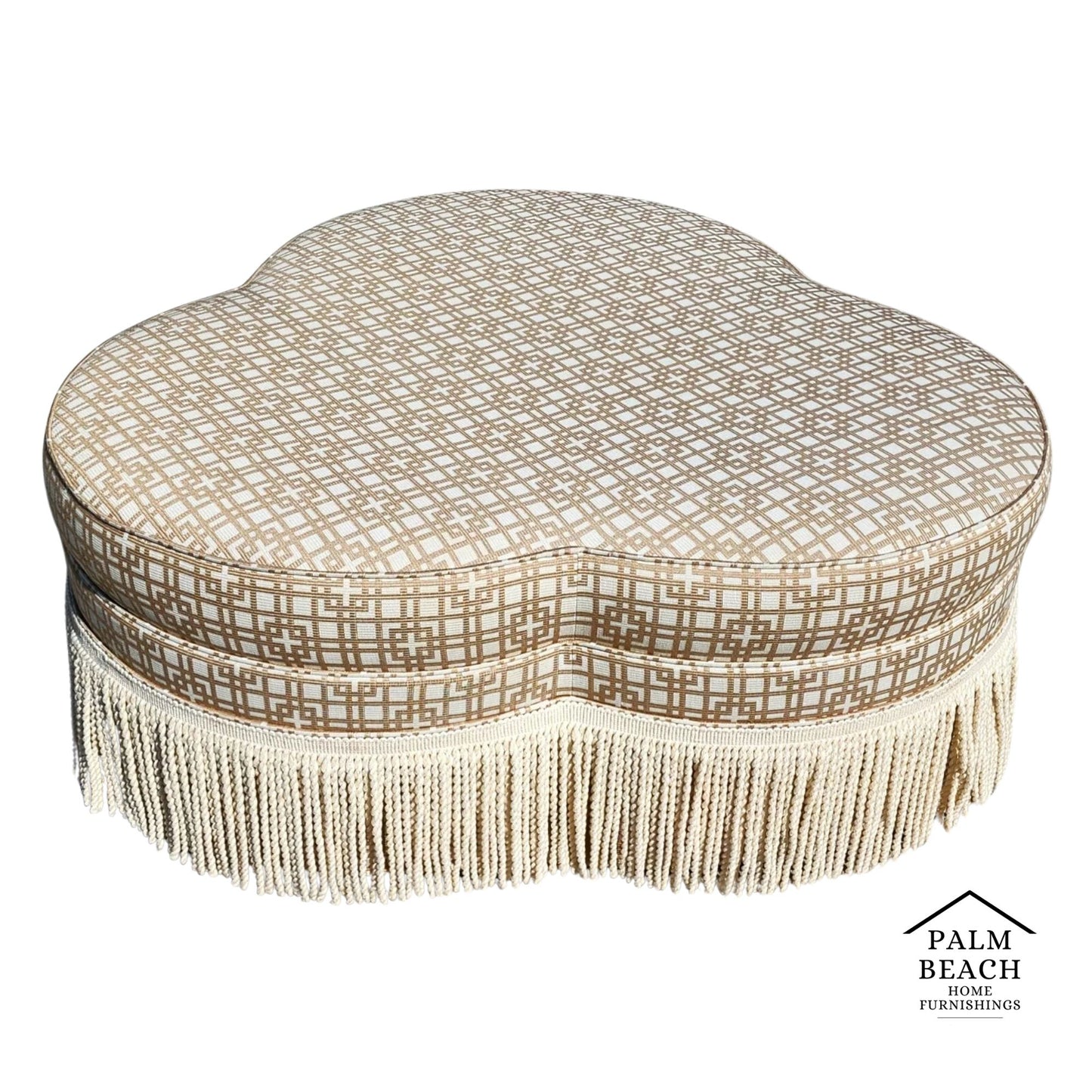 Cloverleaf Ottoman Rolling by Hickory Chair