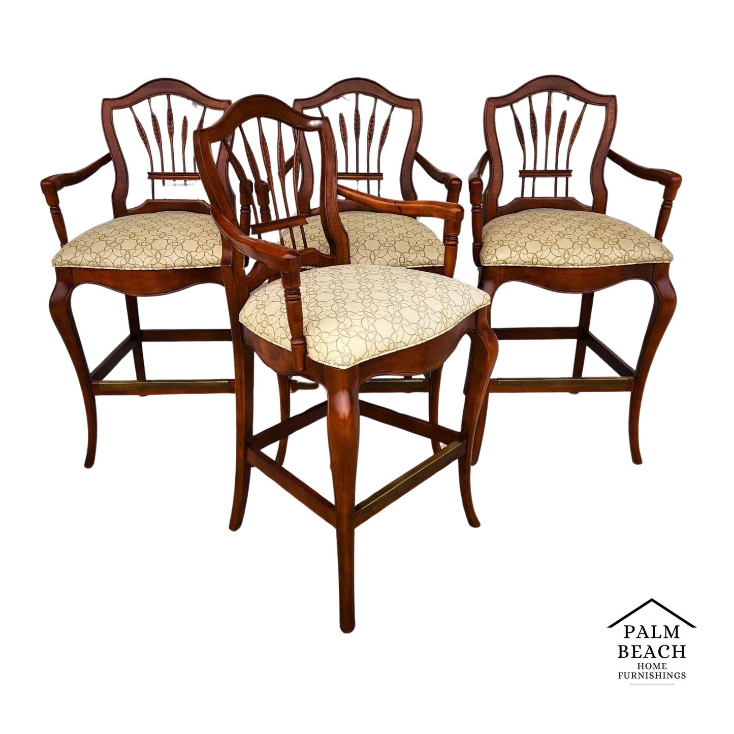 French Country Wheatback Bar Stools