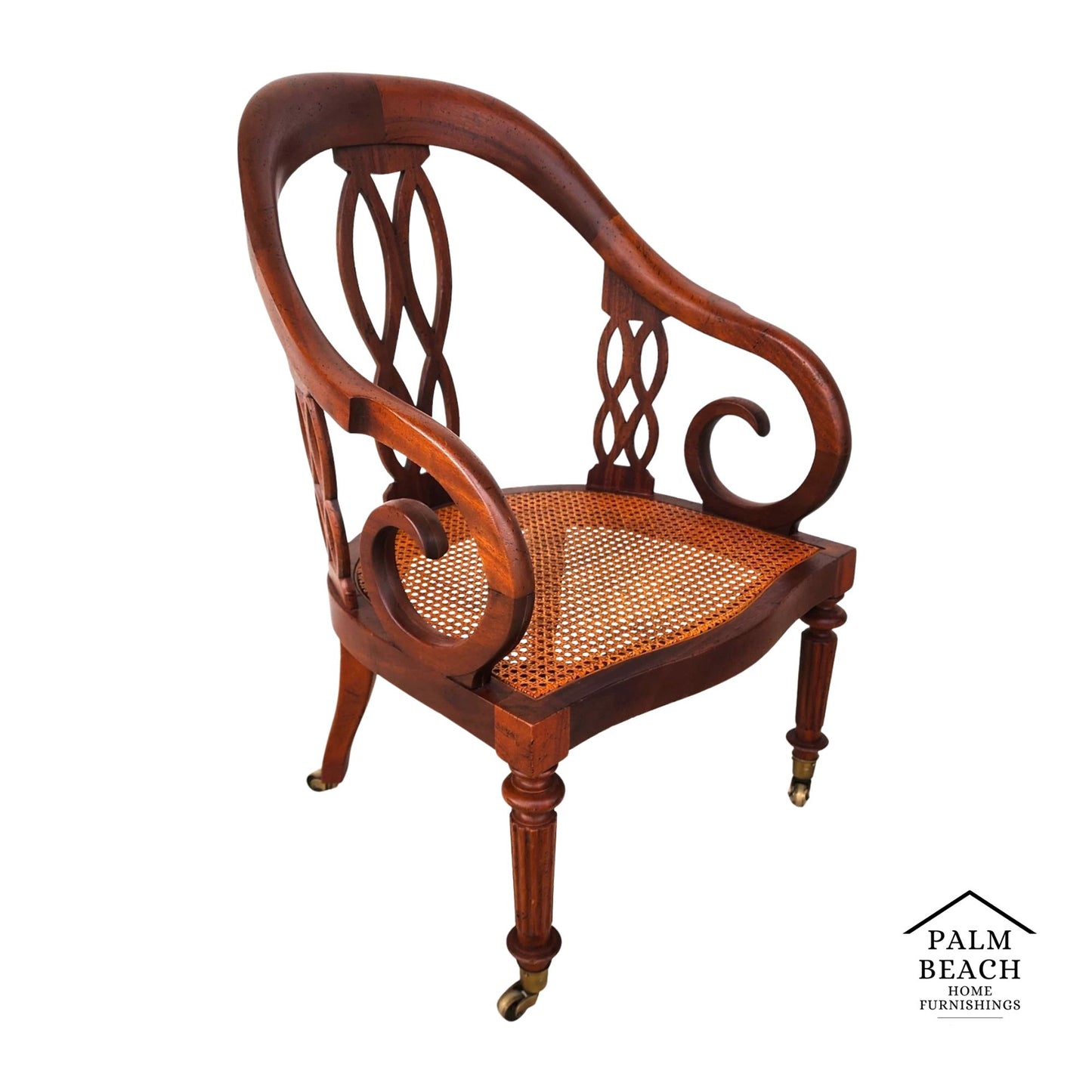 Baker Regency Armchair Desk Dining Rolling