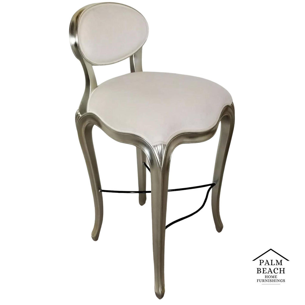 Christopher Guy Cafe de Paris Bistro Bar Stool Silver Finish MSRP $4000