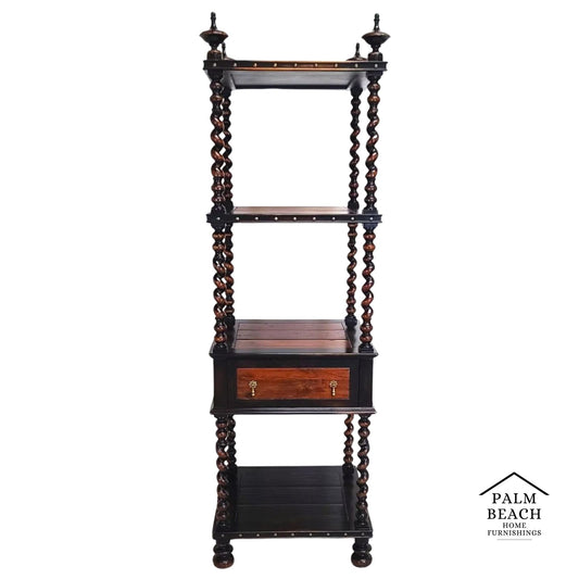 English Style Barley Twist Etagere Display Shelves by JOHN RICHARD