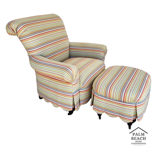 Pearson Armchair & Ottoman Rolling